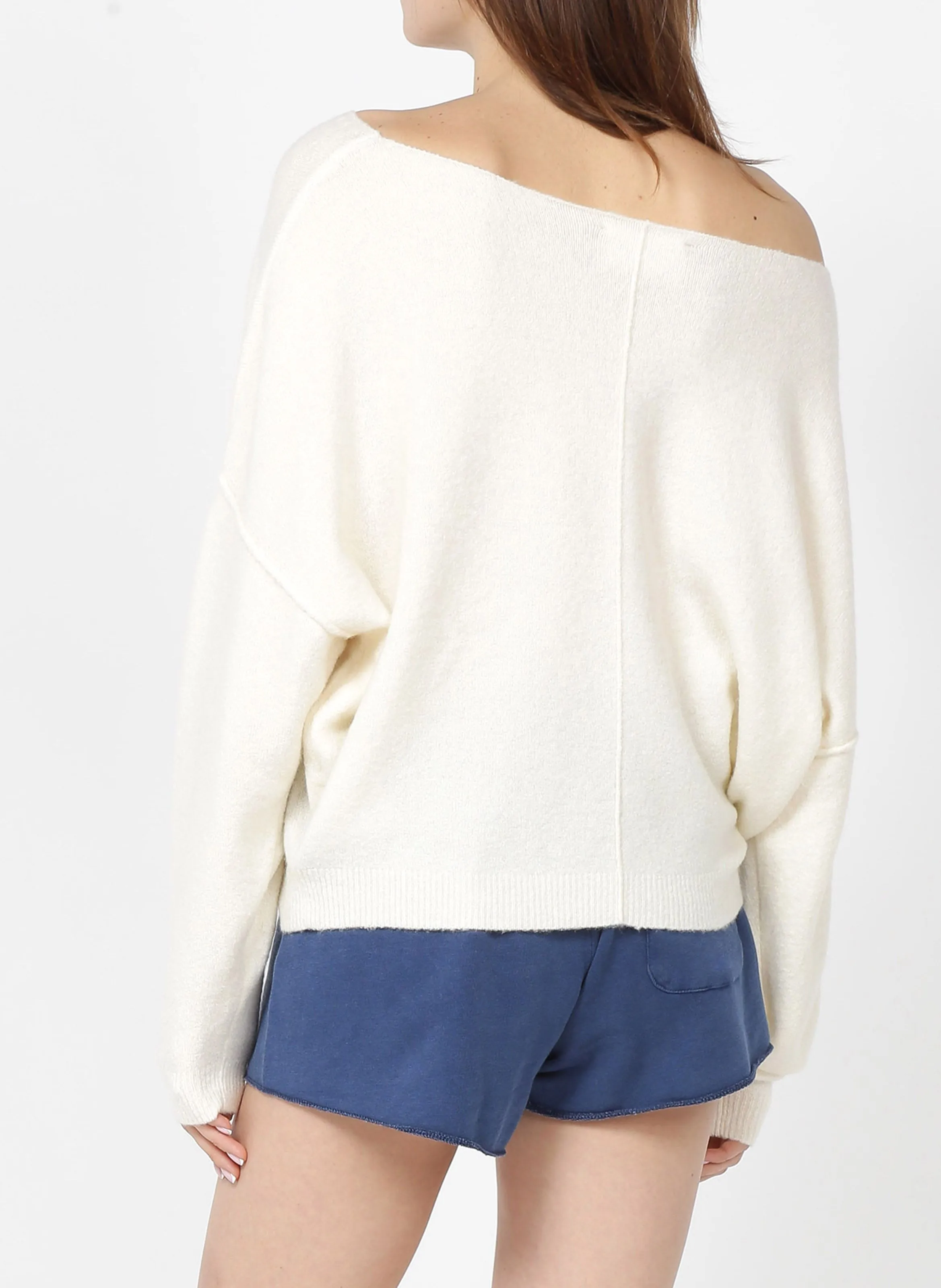 AMERICAN VINTAGE DAMSVILLE - Jersey de mezcla de lana con cuello barco en beige