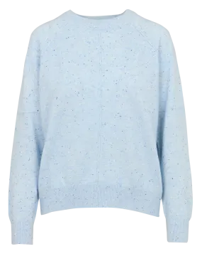 ARY BIS - Jersey de cachemir con cinturón en azul