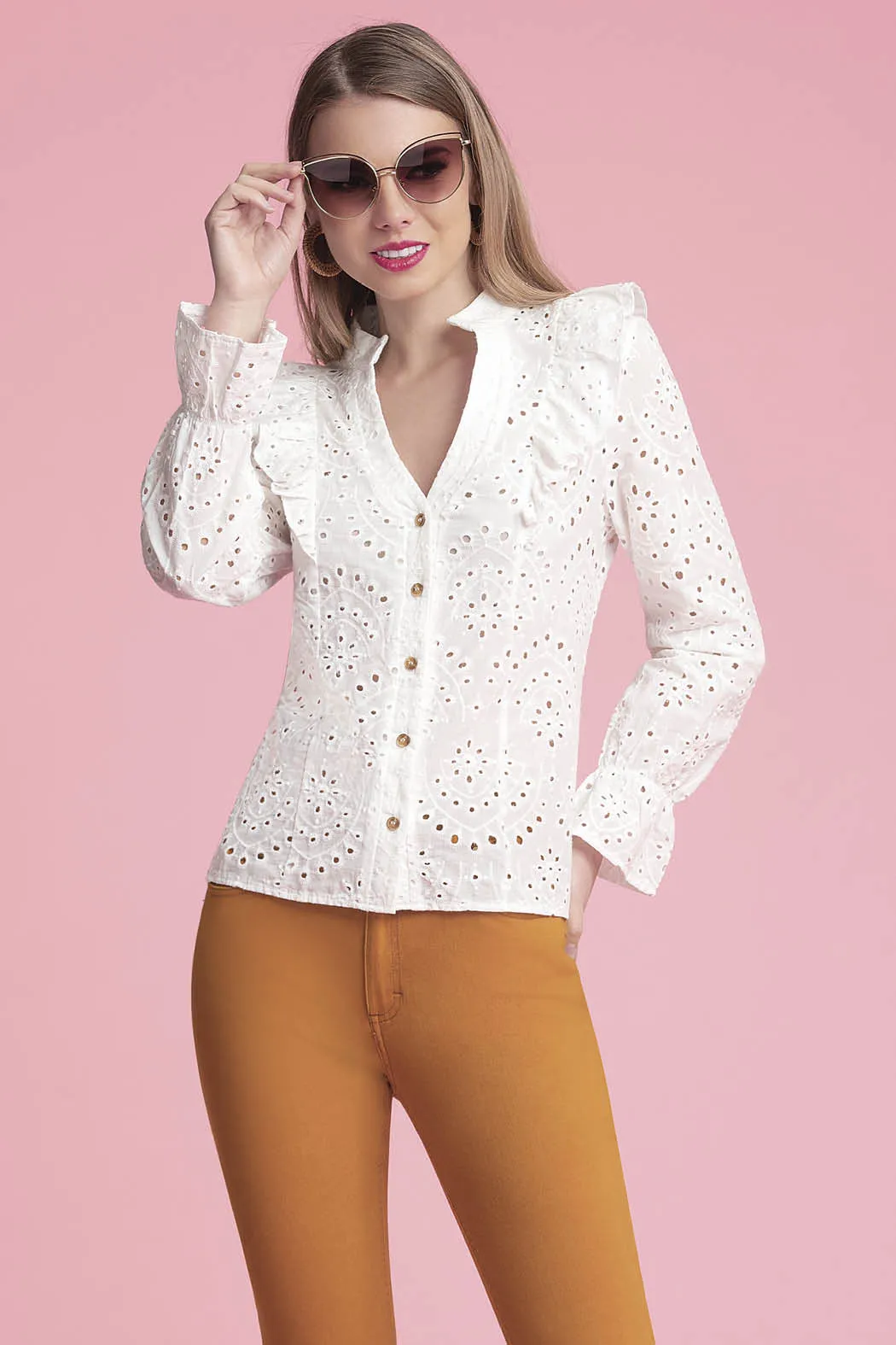 Blusa de Tira Bordada Dama Cherry 3301