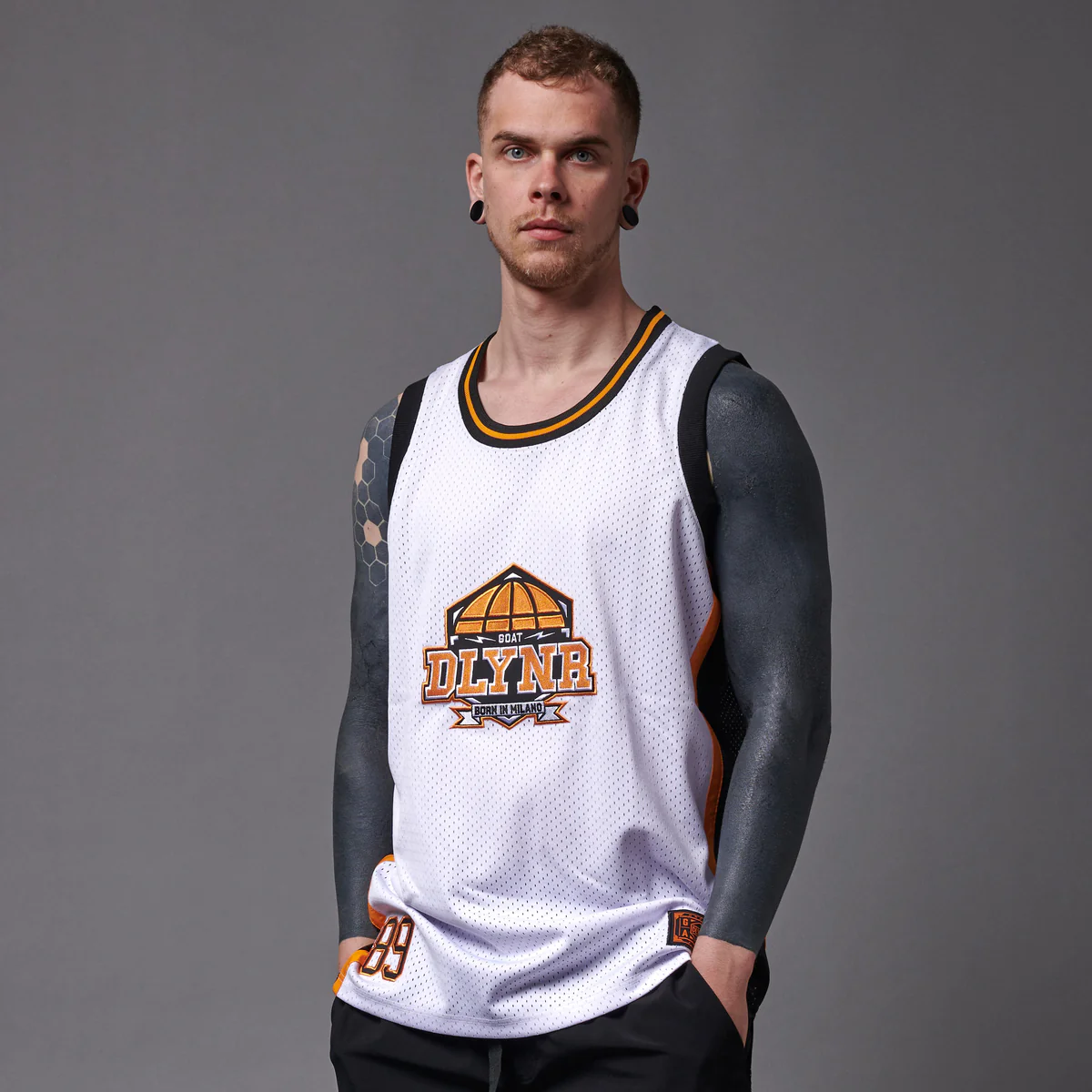 Camiseta sin mangas DOLLY NOIRE hombre TS445-TK-01 GOAT Slam Dunk Tank Top white- blanca