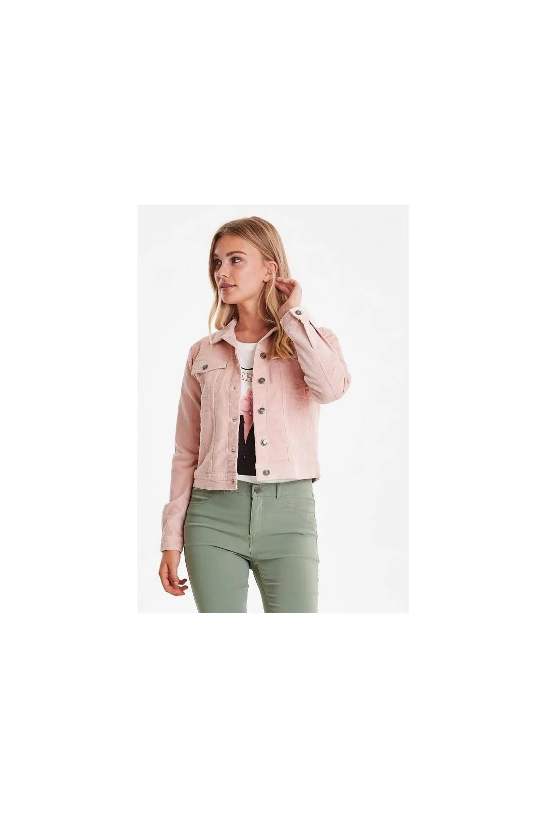 CAZADORA PANA MUJER BYELLA ROSA