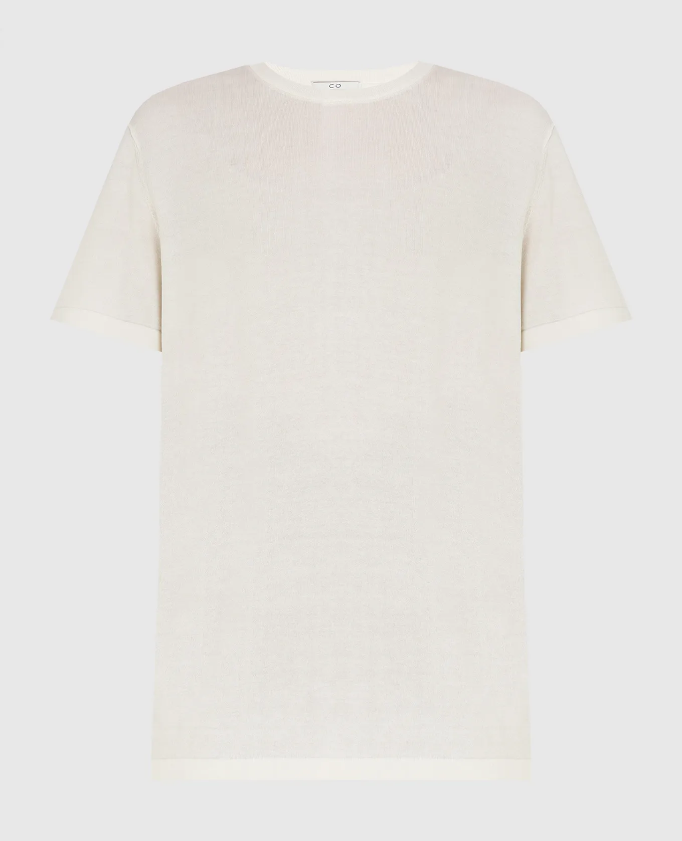CO Light beige silk t-shirt