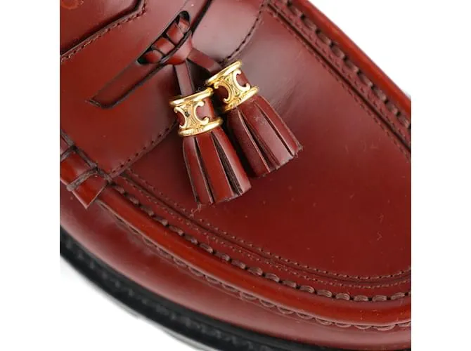 Céline CELINE Bailarinas T.UE 37 Cuero Burdeos 