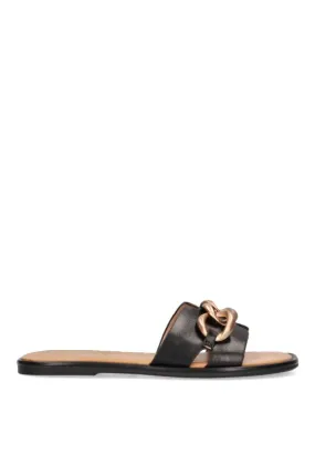 Etika 10025 Negro SANDALIA PLANA CADENA