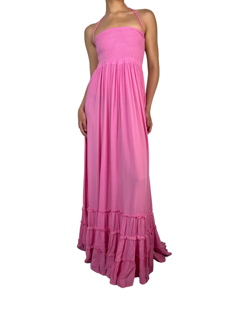 FREE PEOPLE Vestido Halter Viscosa