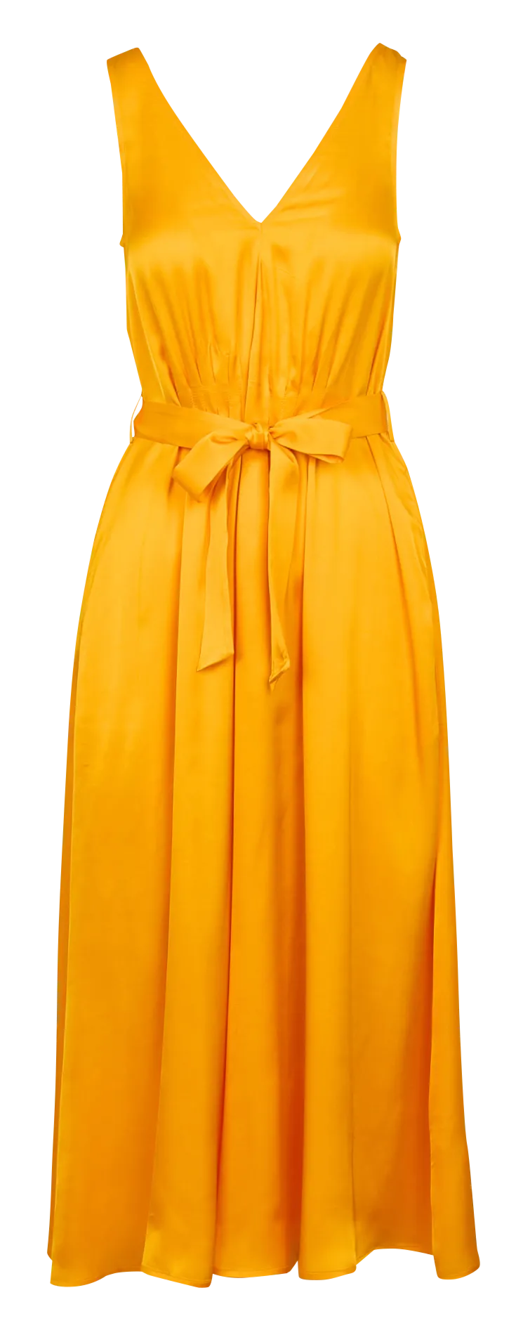 FRNCH ACHOUAK - Vestido sin mangas con cinturón en naranja