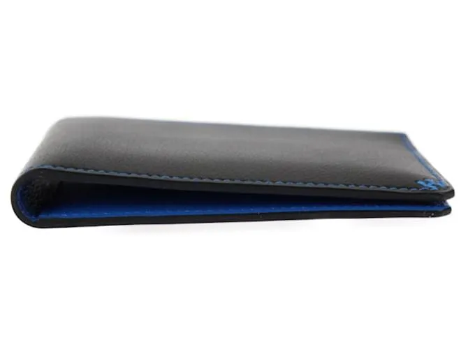 Funda horizontal para tarjetas de la serie H de Hermès Negro Azul 