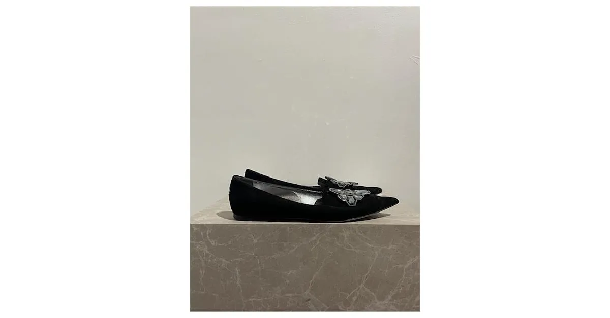 JIMMY CHOO Bailarinas T.EU 40 Ante Negro 