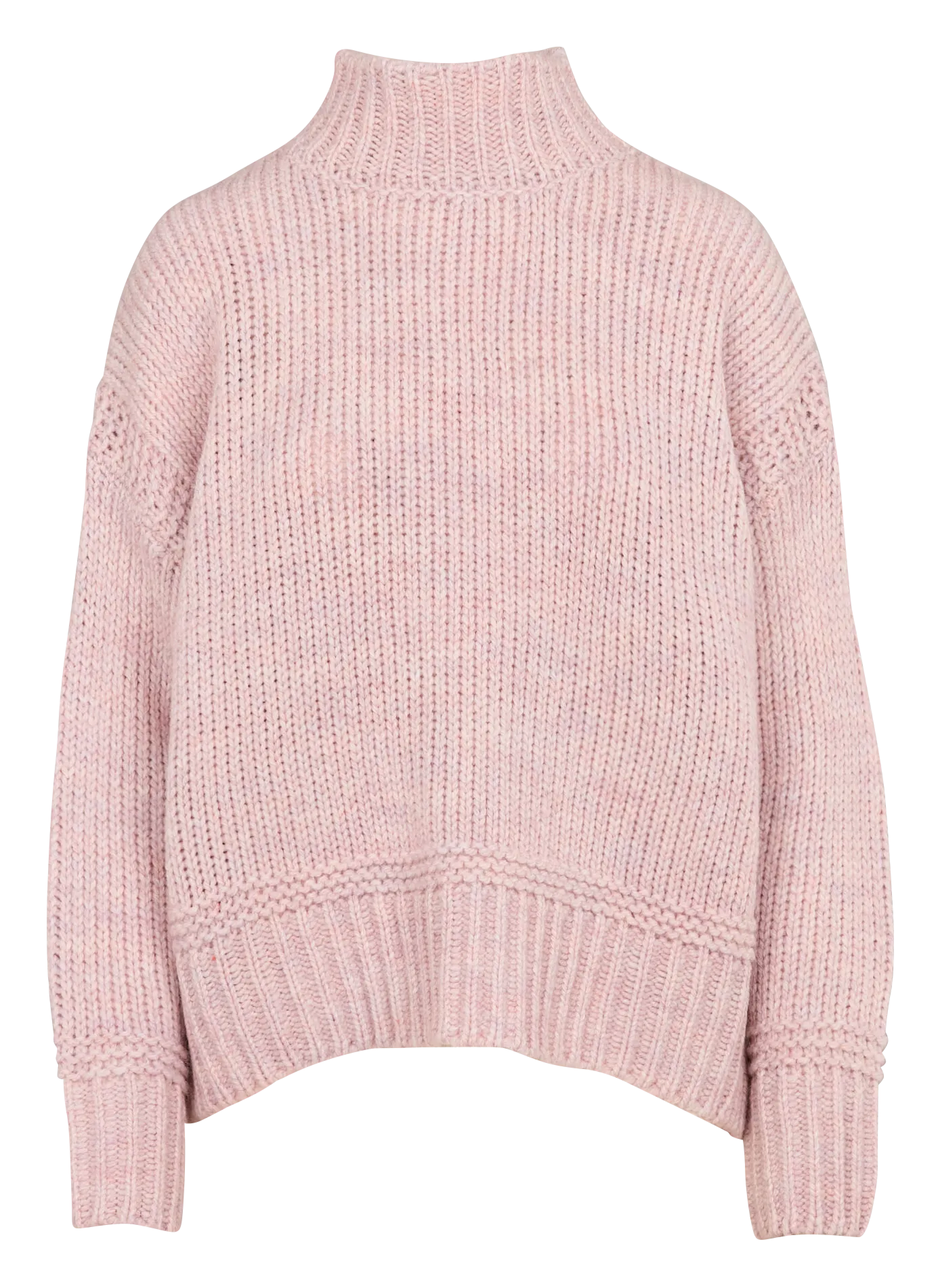 MAISON 123 CASSIDY - Jersey oversize de mezcla de lana con cuello redondo en violeta