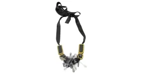 marni negro, Collar de resina gris y dorado / en el cinturón 