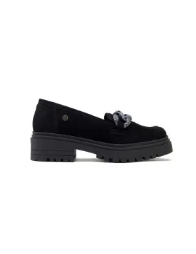 Mocasín negro con cadena Porronet - SAIKO
