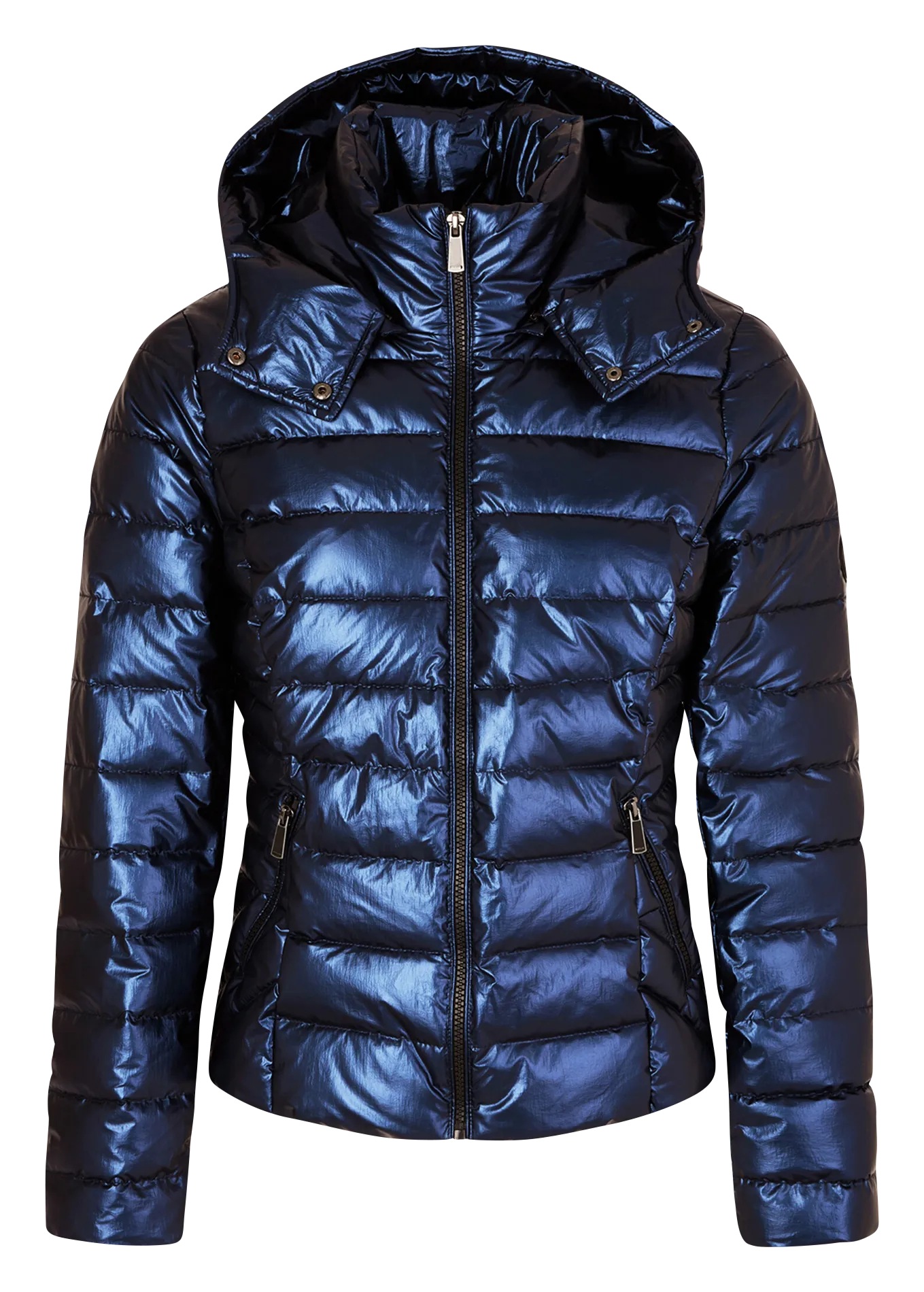 MORGAN GELOLA - Chaqueta acolchada entallada metalizada en azul