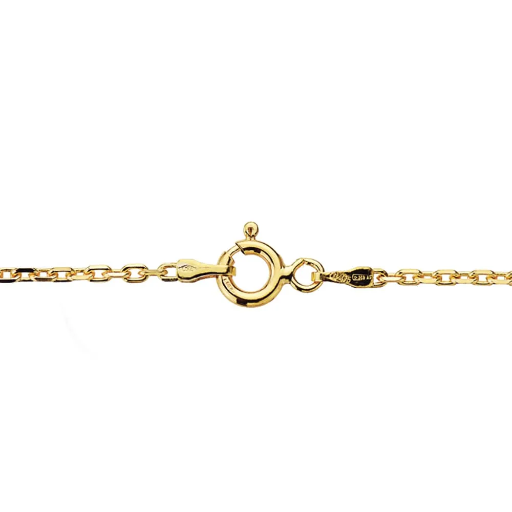 Oro 9k cadena fina 50cm