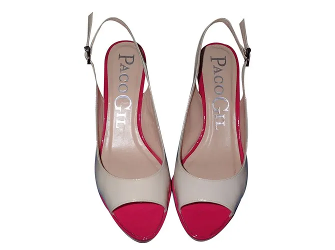Paco Gil Sandalias Rosa Beige Azul marino 