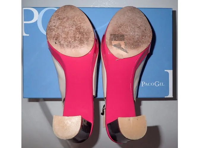 Paco Gil Sandalias Rosa Beige Azul marino 
