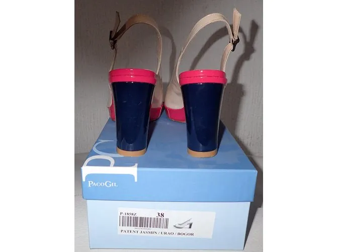 Paco Gil Sandalias Rosa Beige Azul marino 