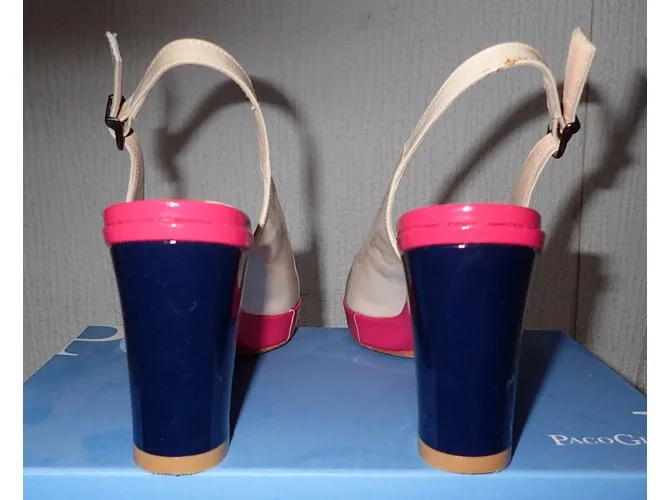 Paco Gil Sandalias Rosa Beige Azul marino 