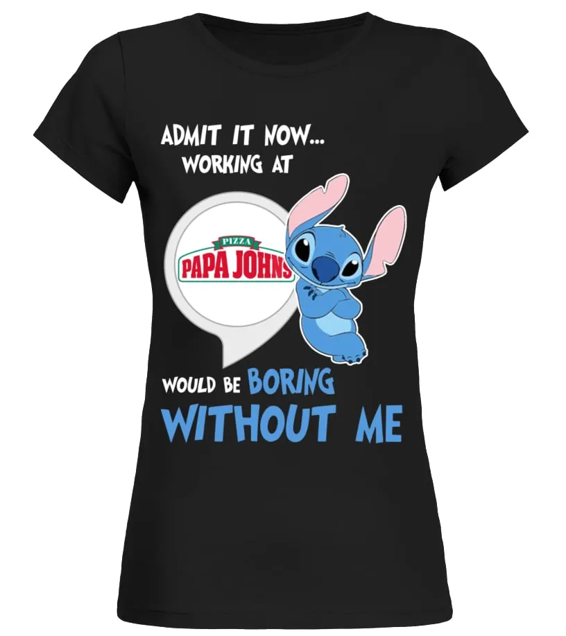 Papa John's Pizza Camiseta cuello redondo Mujer