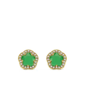 Pendientes Celia verde 18 Ktes