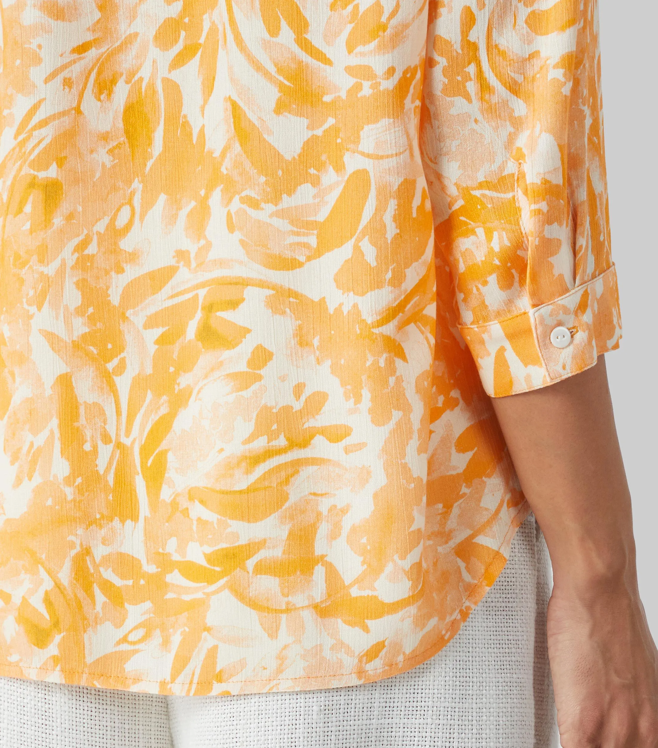 Pertegaz Blusa estampada con manga 3,4 Mujer
