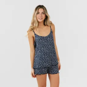 Pijama tirantes mujer soft Amalia azul marino
