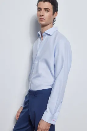 Plain non-iron + stain-resistant cufflink shirt