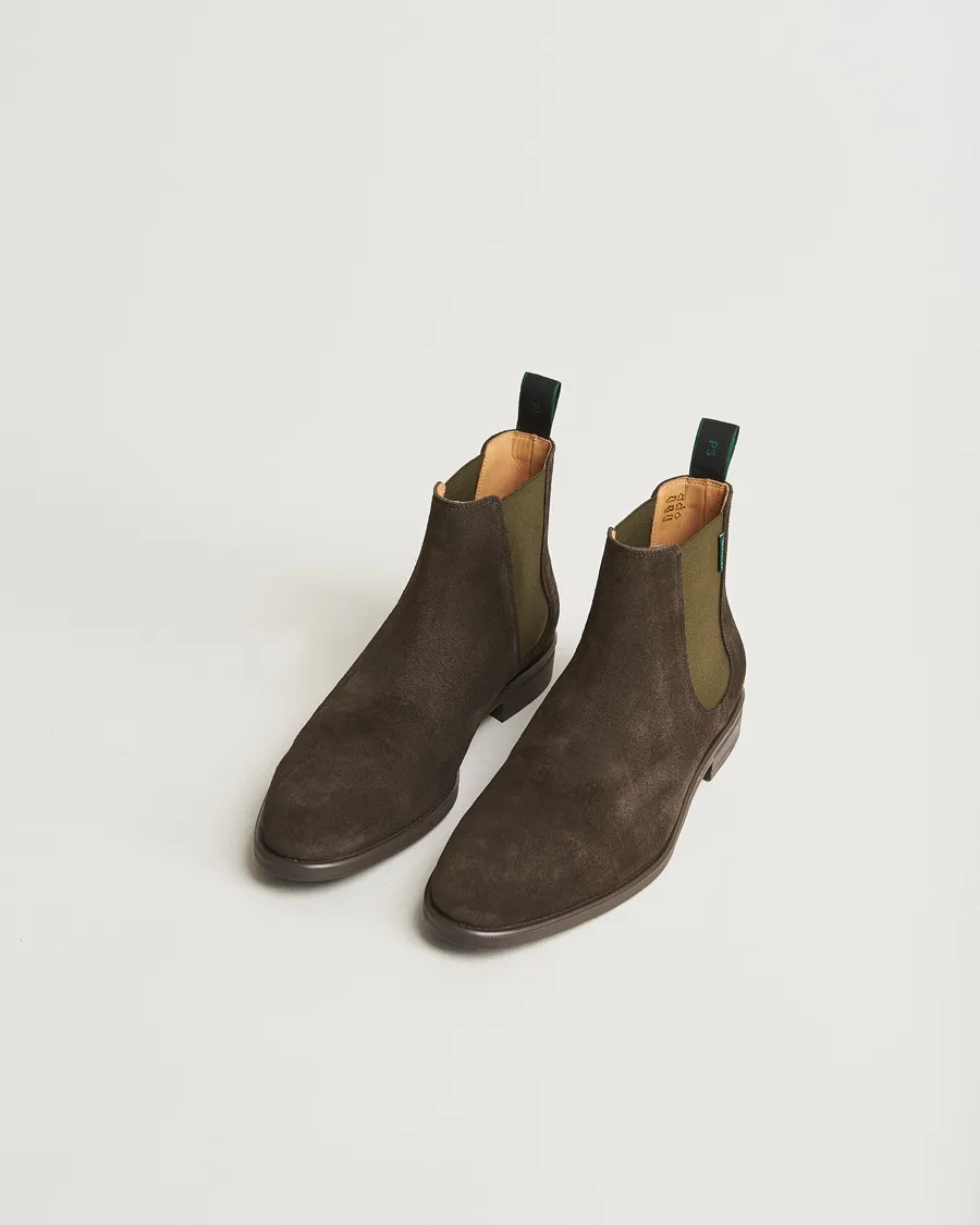 PS Paul Smith Cedric Suede Chelsea Boot Dark Brown