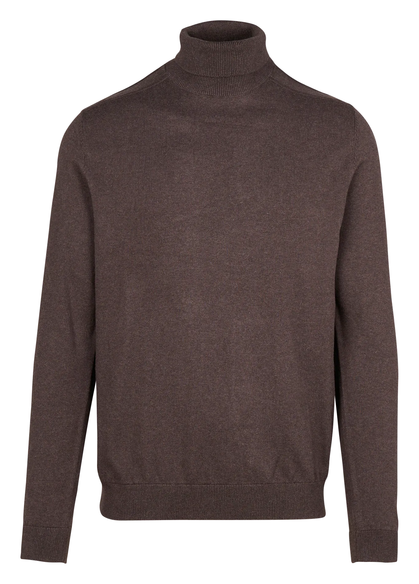 SELECTED Jersey regular fit de algodón con cuello vuelto en marron
