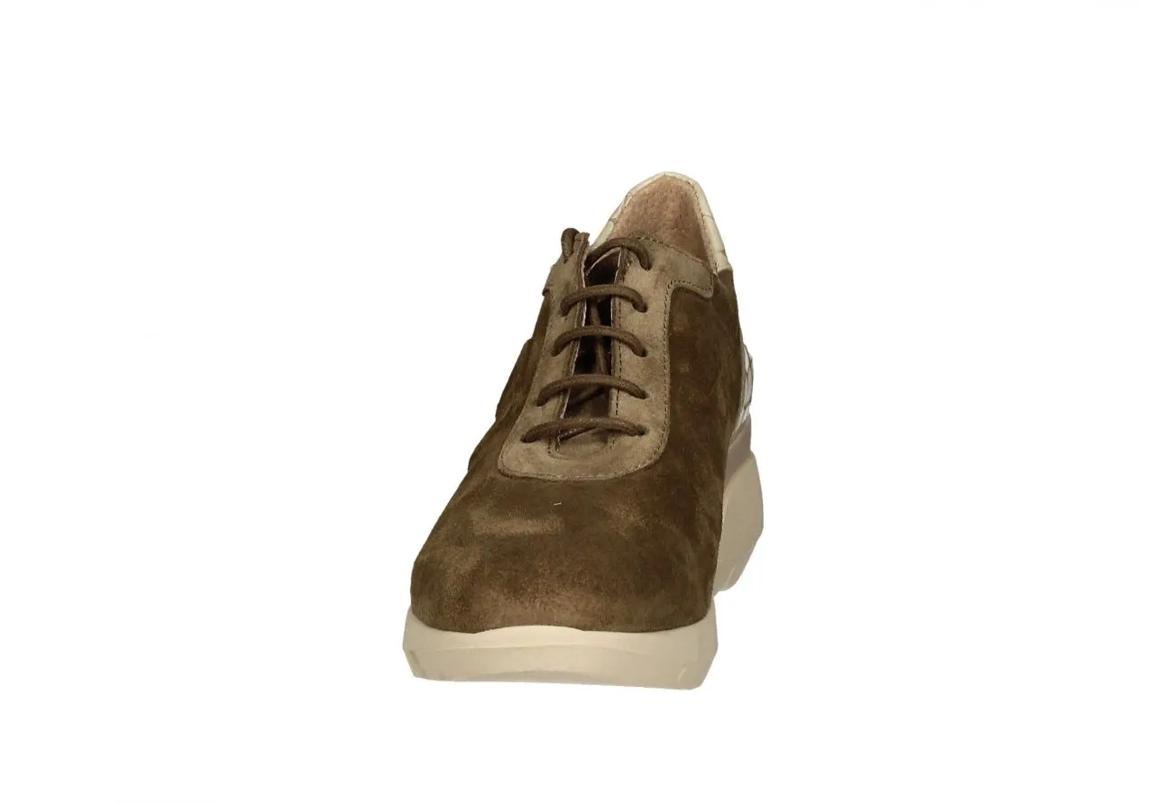 Sneaker Nobuck Taupe Talon Piel Coco Beig CuÑa Beig