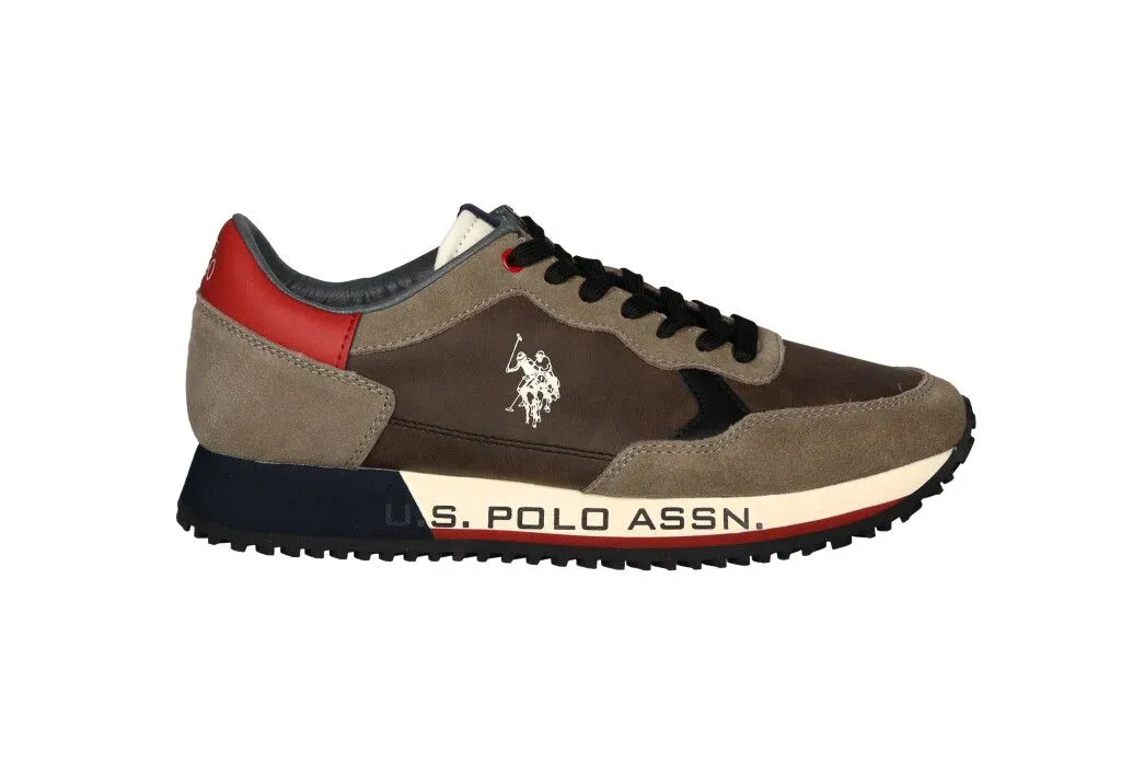 Sneaker Piel/nobuck Taupe Talon Rojo