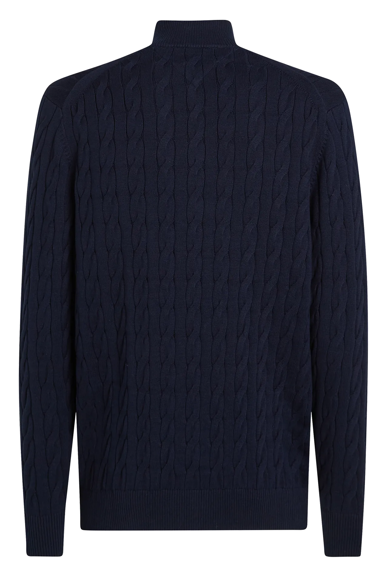 TOMMY HILFIGER Jersey de algodón con cuello alto en azul